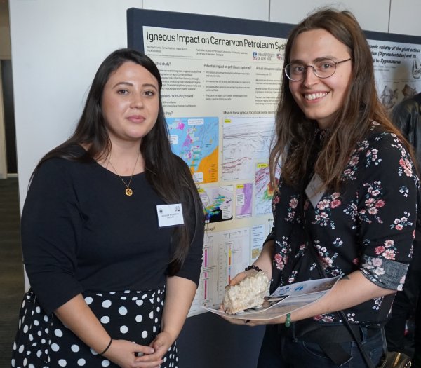 Jacinta Greer with her award for best poster at GESSS SA